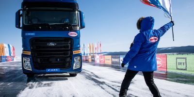 Ford Trucks F-MAX: record di velocità sul lago Baikal