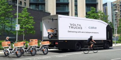 Volta Trucks, Cake e H&M: consegne sostenibili in camion + bici
