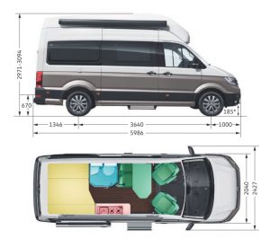 Auto-voorruitafdekking voor VW Crafter 2018-2024, 600D