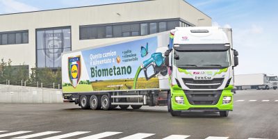 Iveco, consegnati a Lidl 5 camion a biometano