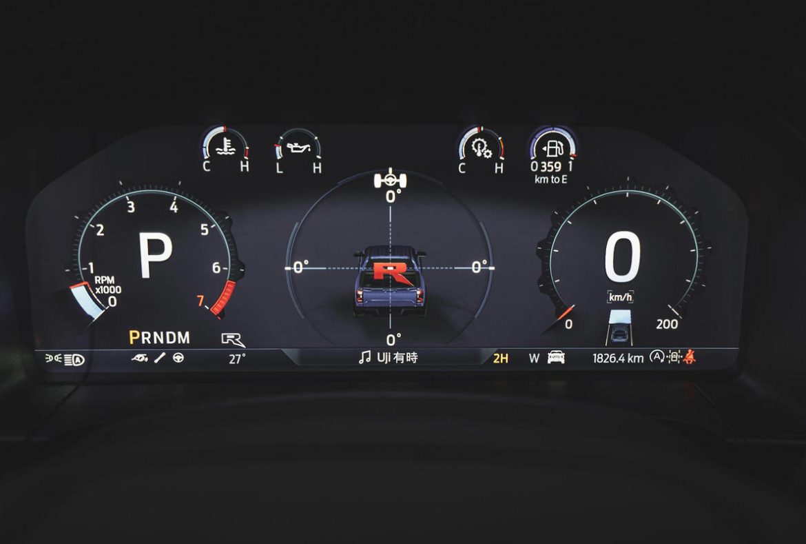Ford Ranger Raptor, quadro comandi digitale da 12,4 pollic- 23
