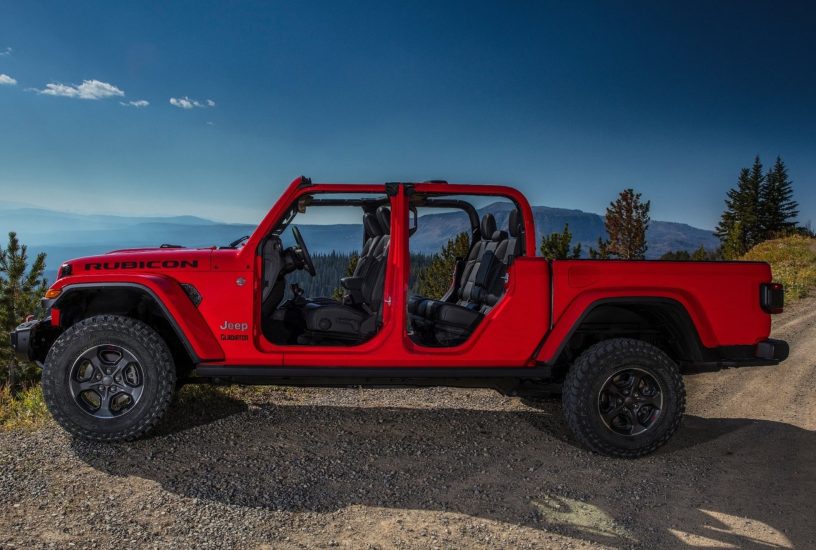 Jeep Gladiator profilo senza porte