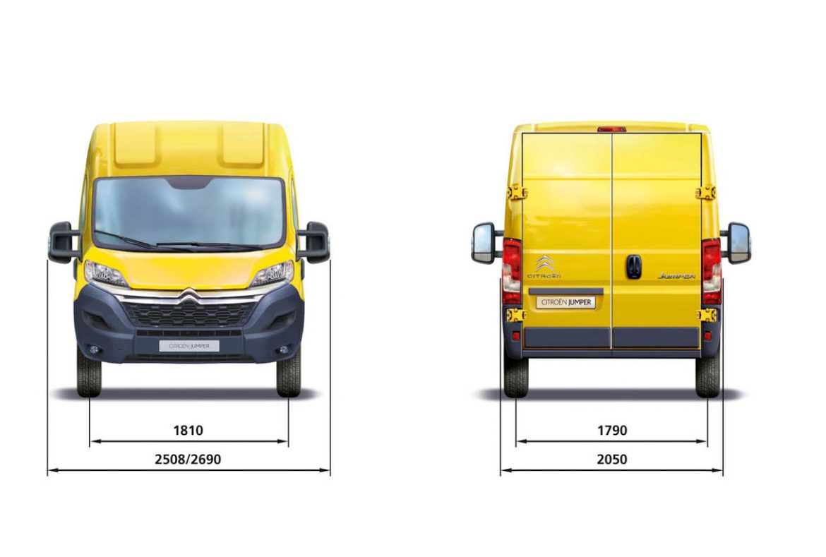 Citroen Jumper Furgone, dimensioni
