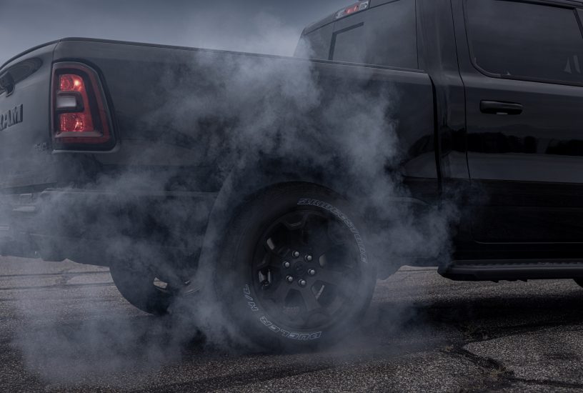 2026 Ram 1500 Black Express with HEMI® V-8 smoky burnout