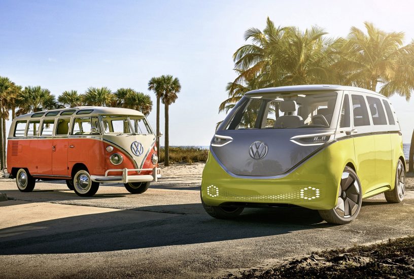 Volkswagen Showcar I.D. BUZZ und Volkswagen T1