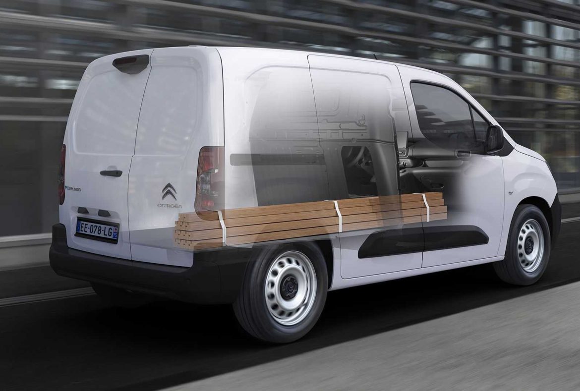 citroen e berlingo van in estensione lunghezza di carico