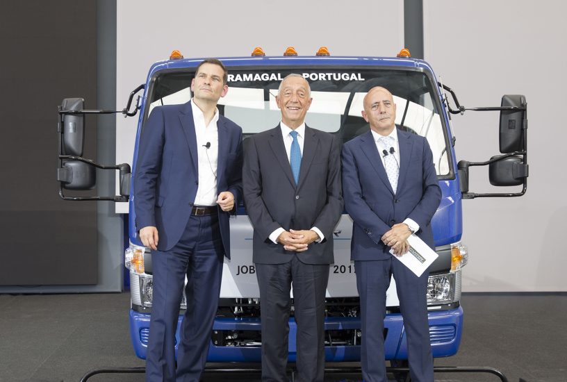 Press photo - Start of production of the Fuso eCanter at the Tra