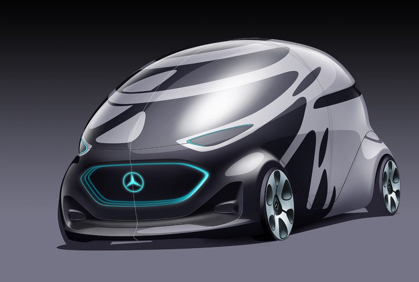 Mercedes-Benz Vans Vision URBANETIC DesignskizzeMercedes-Benz Vans Vision URBANETIC Design Sketch